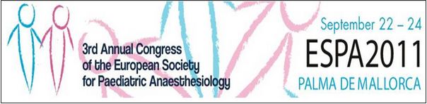 Annual Congress of the European Society for Paediatric Anaesthesiology: Mallorca 2011 