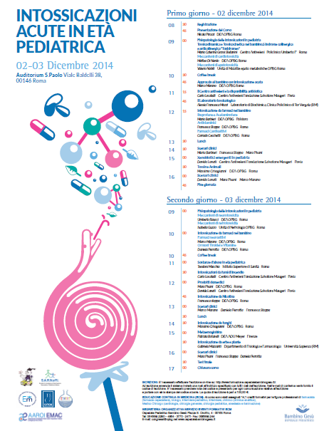 INTOSSICAZIONI ACUTE IN ETÀ PEDIATRICA