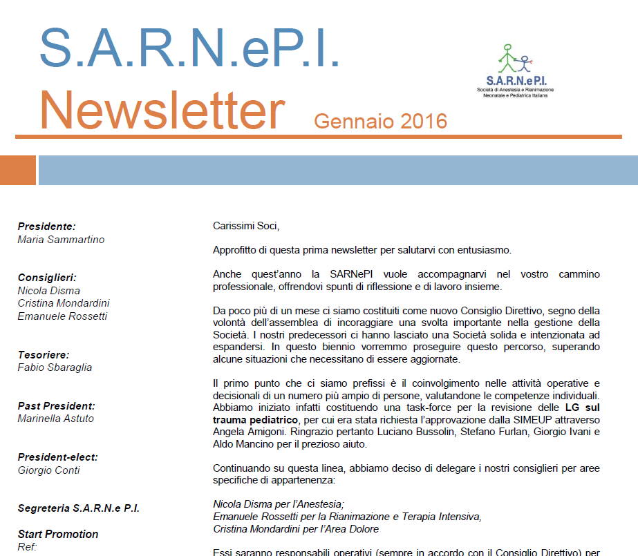 News Letters Gennaio 2016