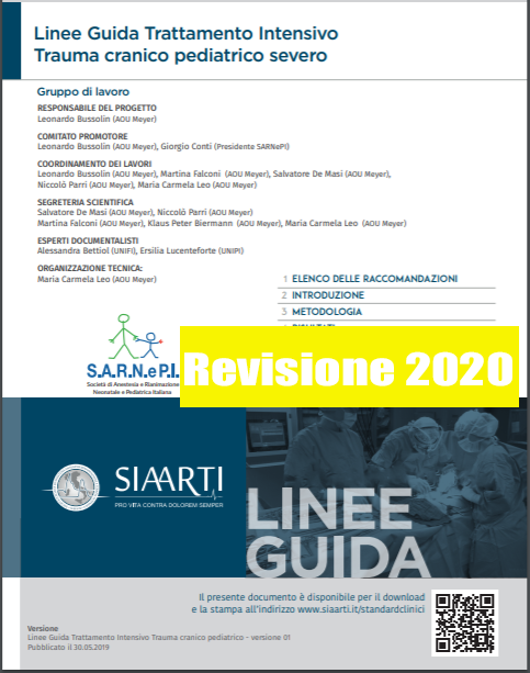 Linee Guida Trattamento Intensivo Trauma cranico pediatrico severo
