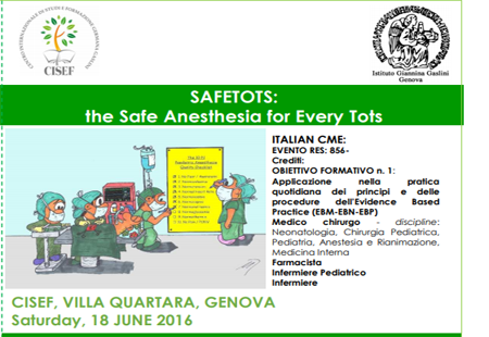 SAFETOTS <br> GENOVA 18 GIUGNO 2016